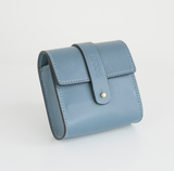 sac balade, sac pour chien, laisse, cuir grainé bleu, collection ASTRÉ, collection ledog, sac en cuir