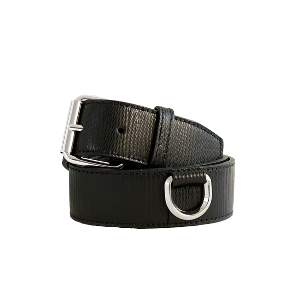 ceinture noire, ceinture en cuir femme, ceinture homme, cuir grainé, ceinture bijou, collection ASTRÉ, accessoire femme